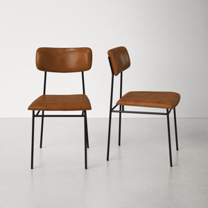 Genuine Leather Kitchen & Dining Chairs You'll Love | Wayfair